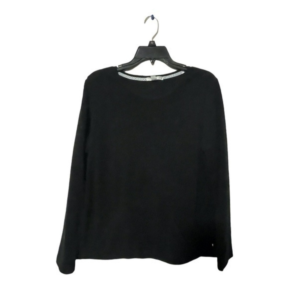 Tommy Hilfiger Womens Black Fleece Pajama Set Long Sleeve Wide Leg Size Large - Picture 9 of 9